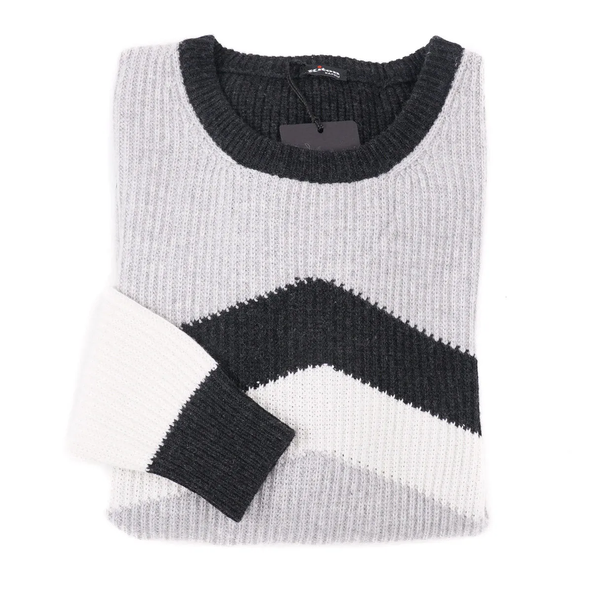 Kiton Colorblock Knit Cashmere Sweater