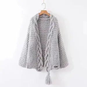 Knit Cardigan with Tassels