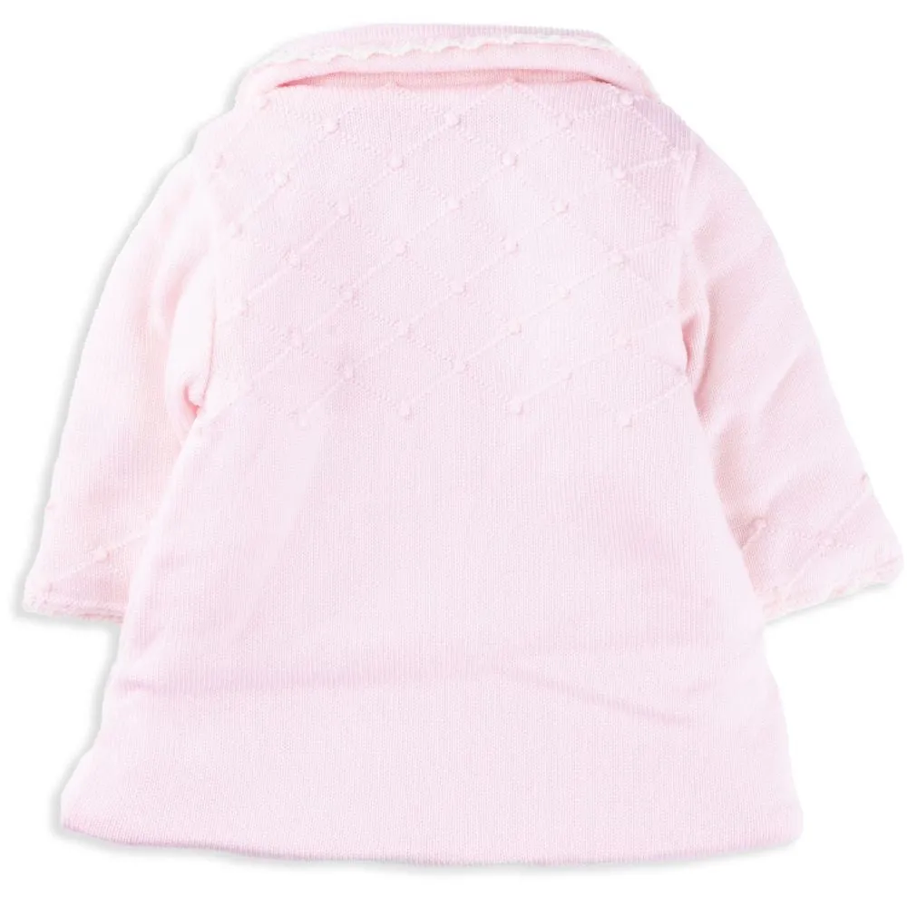 Knit Collared Pink Coat