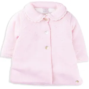 Knit Collared Pink Coat