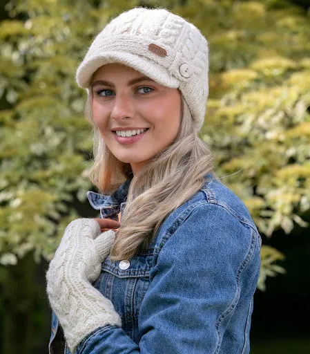 Knit Hand Warmers - White