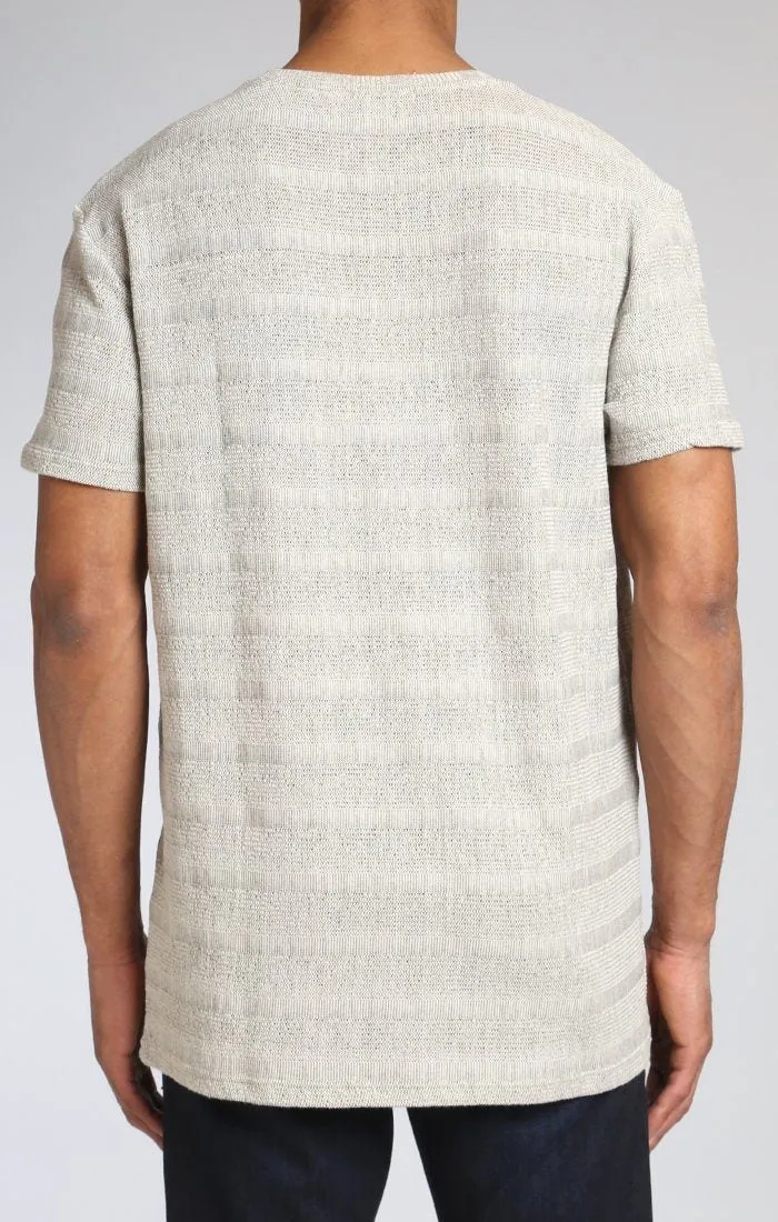 KNIT TEE IN OATMEAL MELANGE