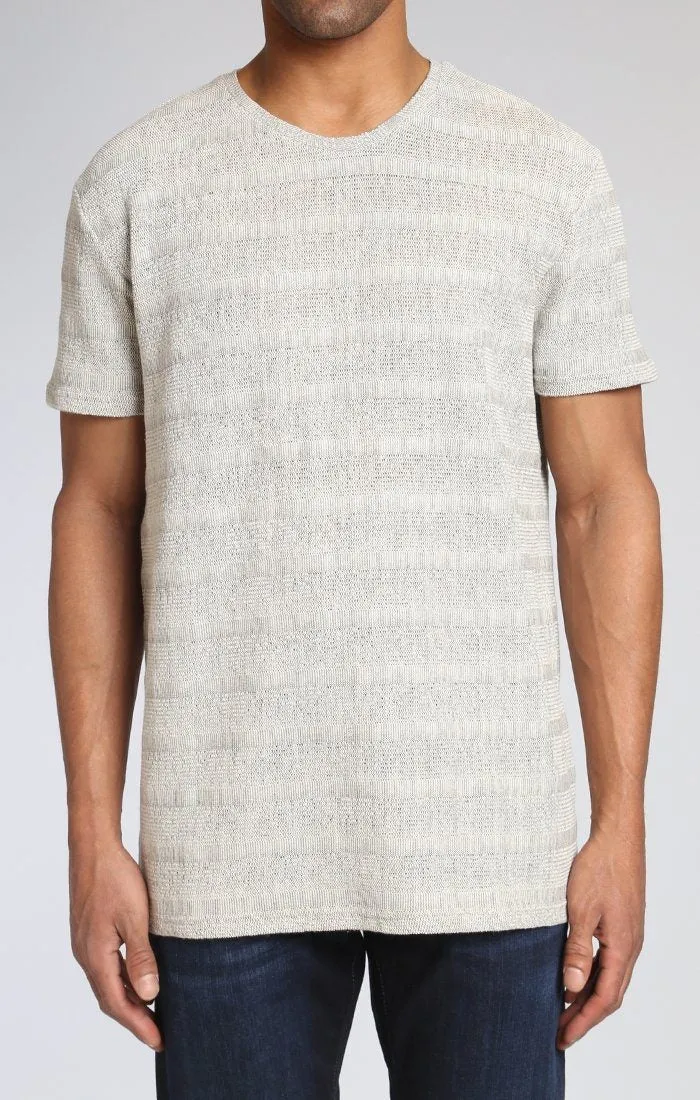 KNIT TEE IN OATMEAL MELANGE