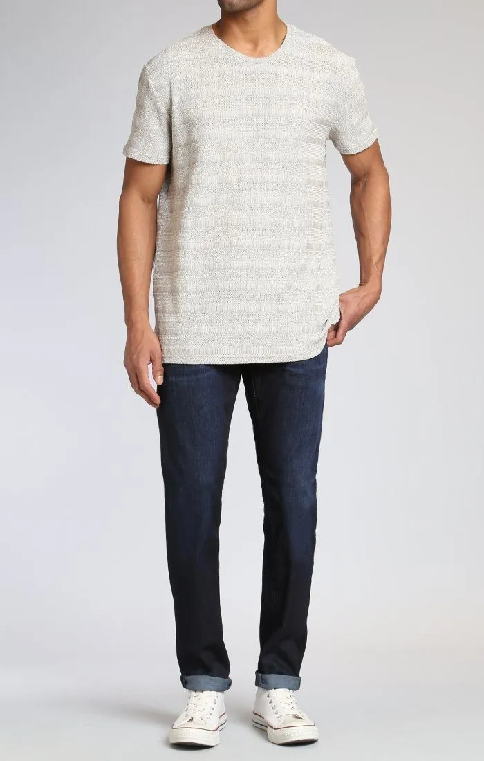 KNIT TEE IN OATMEAL MELANGE