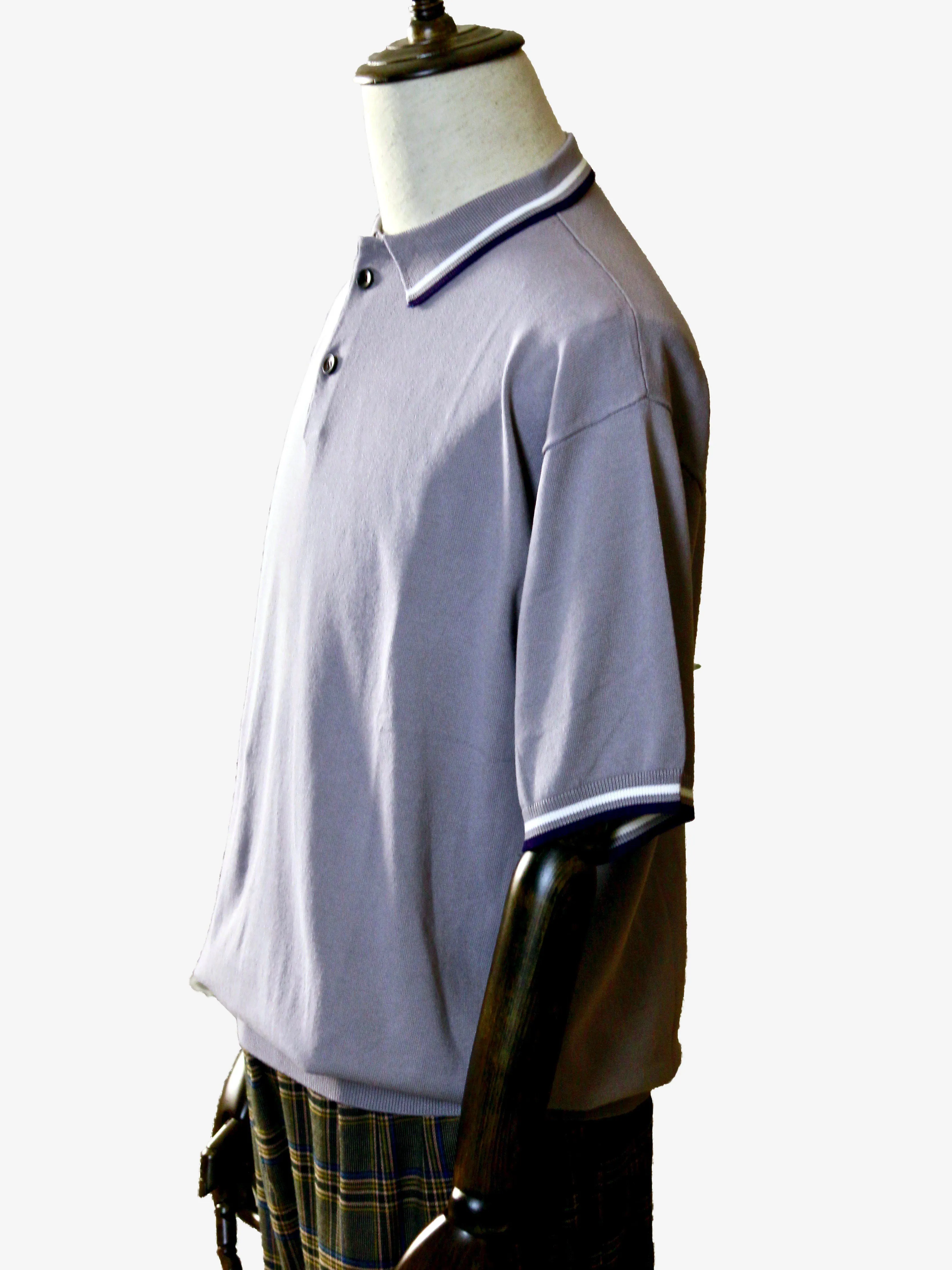 Knitted Short-Sleeve Polo Shirt