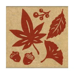 Kodomo No Kao Autumn Plants Retro Stamp