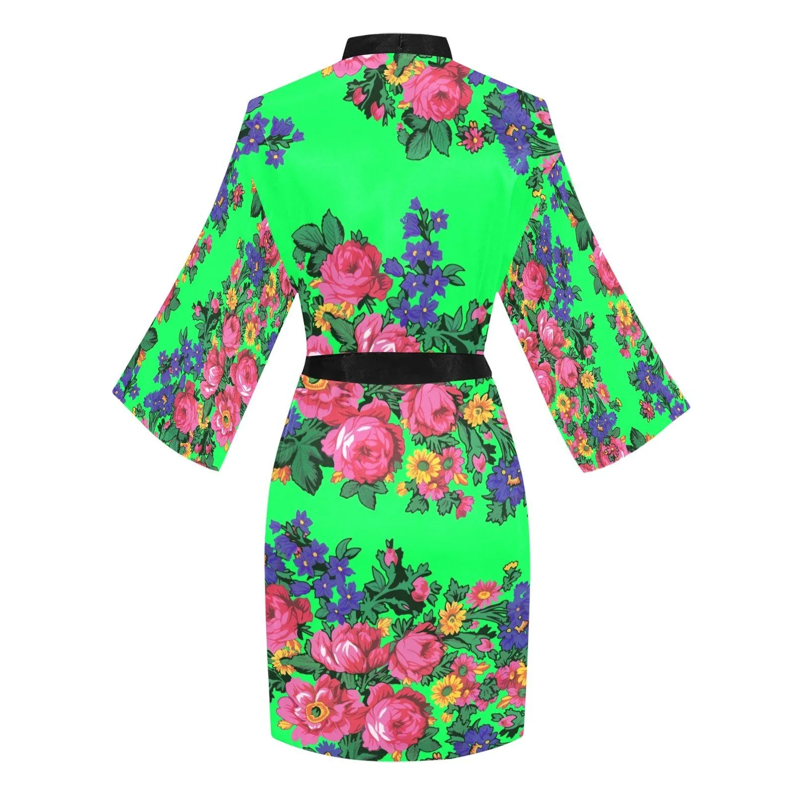 Kokum's Revenge Green Long Sleeve Satin Robe