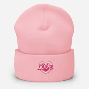 Korea -  Love Cuffed Beanie  - StyleMZ