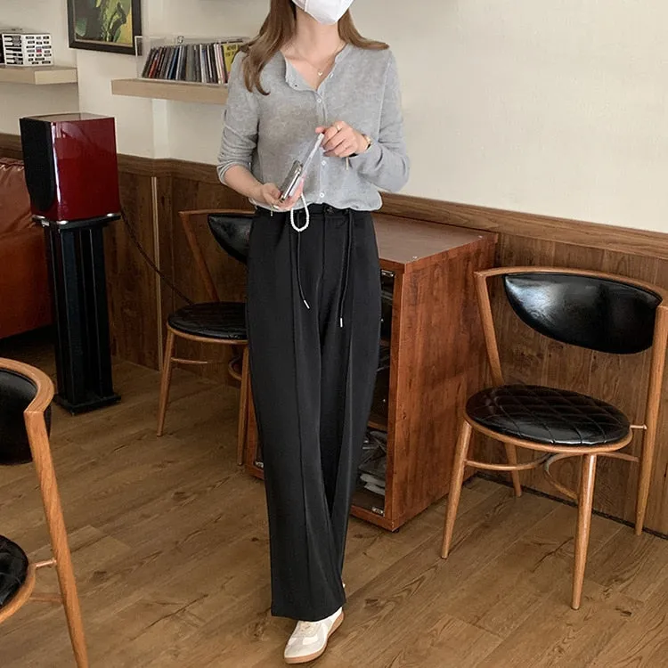 [Korean Style] Balian Round Neck Light Weight Cardigan Knit Top