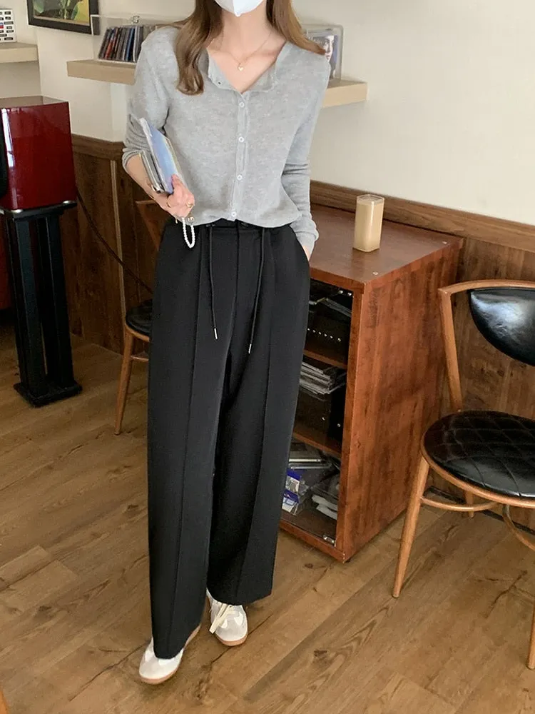 [Korean Style] Balian Round Neck Light Weight Cardigan Knit Top