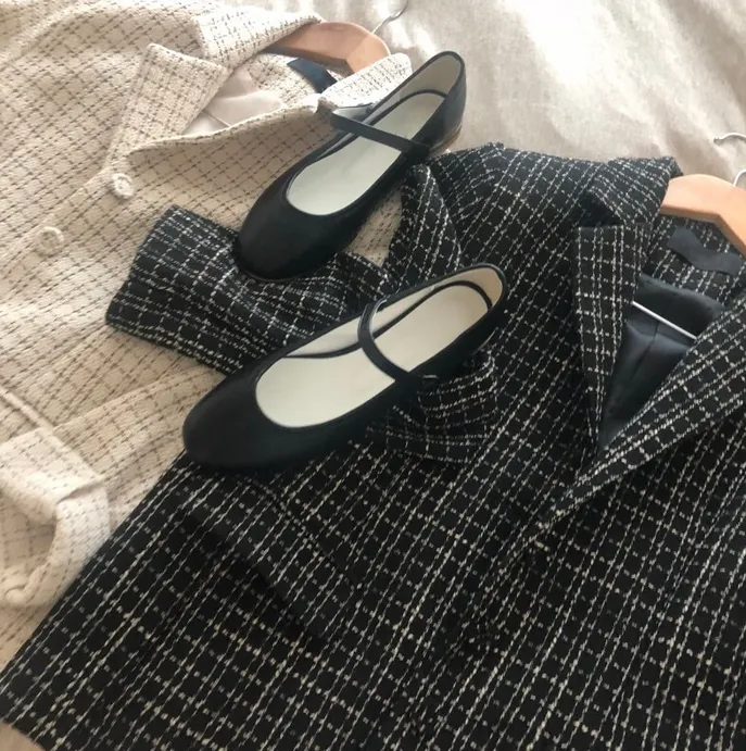 [Korean Style] Chloe Vintage Single Breasted Pattern Blazer