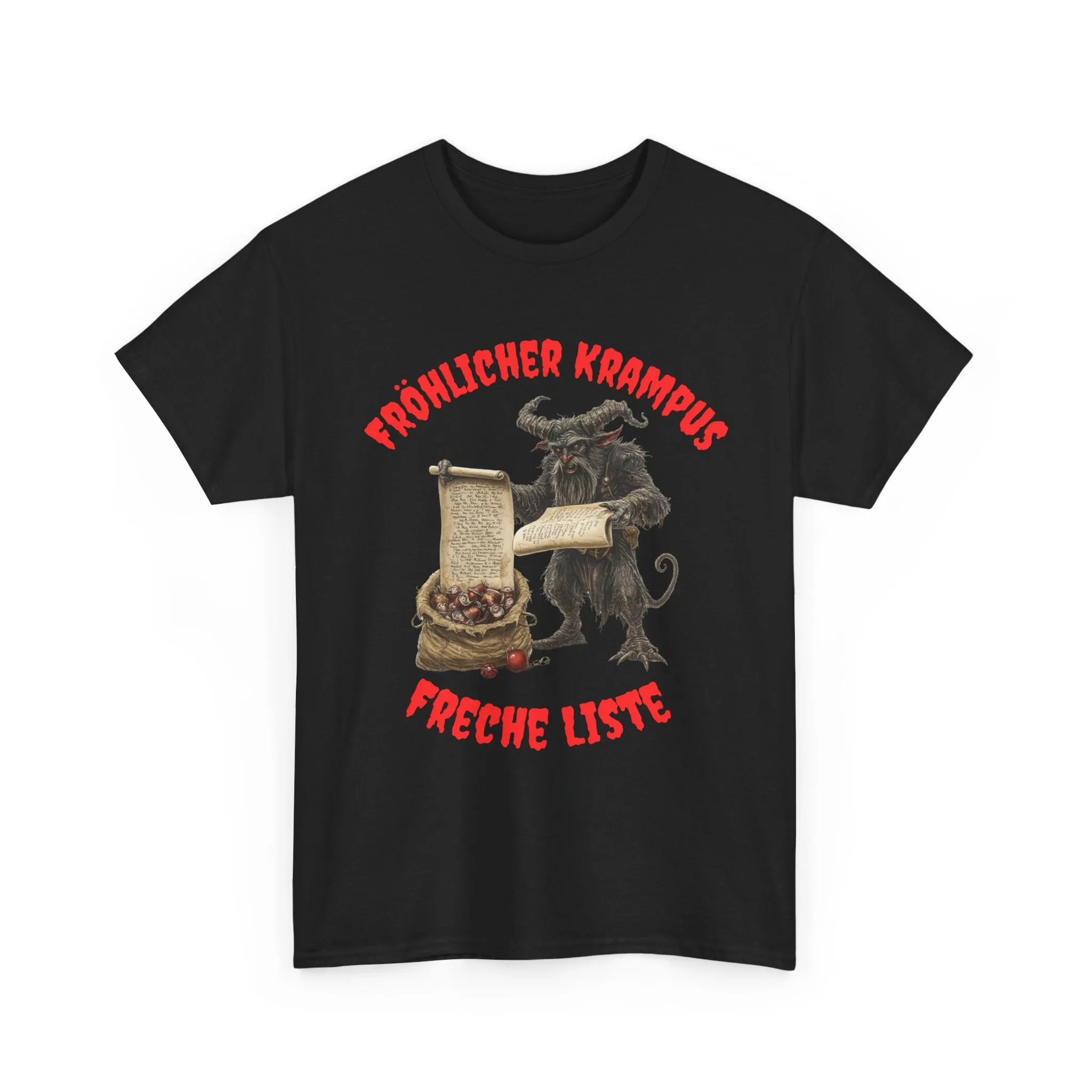 Krampus Naughty List Tshirt, Merry Krampus Unisex T-Shirt, Dark Christmas Holiday, Xmas Devil Creature, Merry Creepmas Xmas Tale