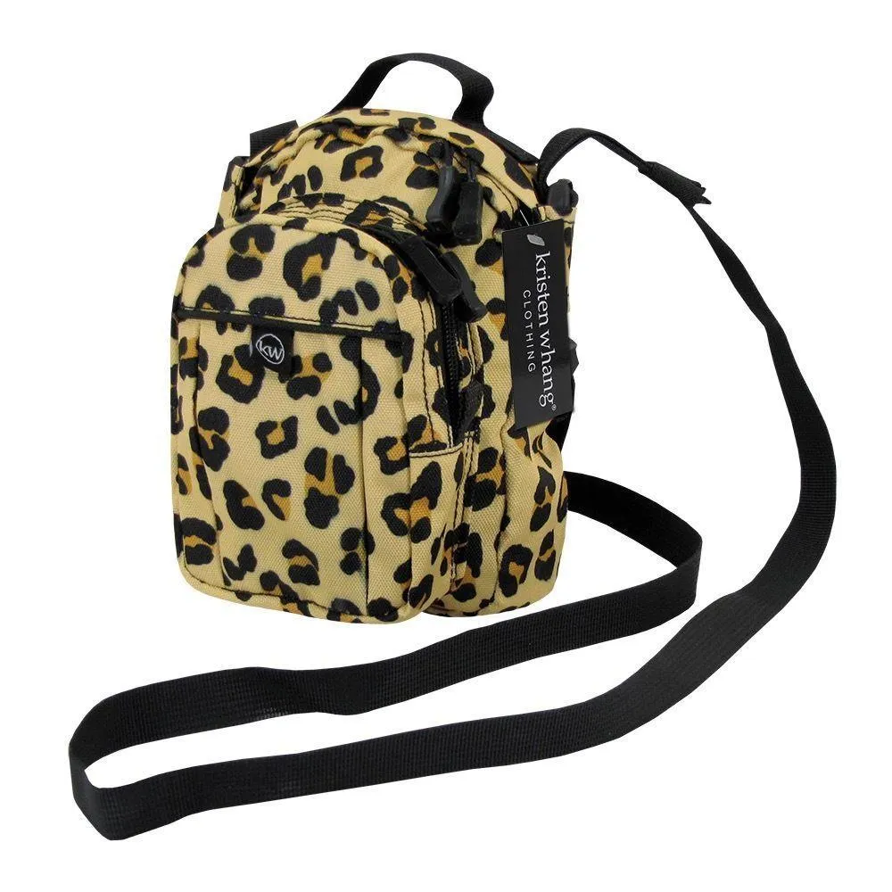 Kristen Whang Nylon Mini Small 2 Zip Pockets Adjustable Straps Bags Backpack