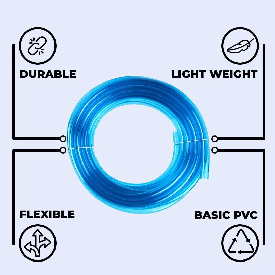Kuber Industries Basic PVC Water Pipe 10 Meter | Multi-Utility Water Pipe for Garden, Car Cleaning & Pet Cleaning | Durable, Light Weight, & Flexible Hose Pipe for Gardening | Blue | (Pack Of 2)