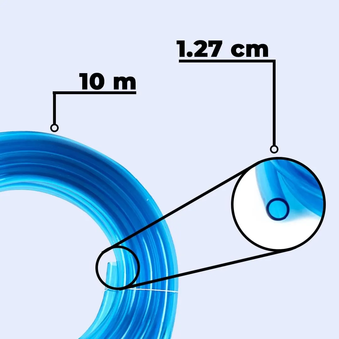 Kuber Industries Basic PVC Water Pipe 10 Meter | Multi-Utility Water Pipe for Garden, Car Cleaning & Pet Cleaning | Durable, Light Weight, & Flexible Hose Pipe for Gardening | Blue | (Pack Of 2)