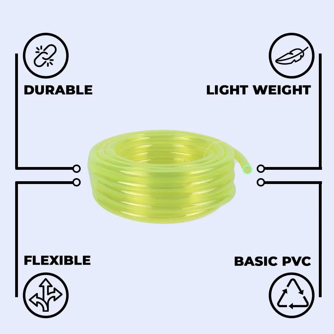Kuber Industries Basic PVC Water Pipe 10 Meter | Multi-Utility Water Pipe for Garden, Car Cleaning & Pet Cleaning | Durable, Light Weight, & Flexible Hose Pipe for Gardening | Yellow | (Pack Of 2)
