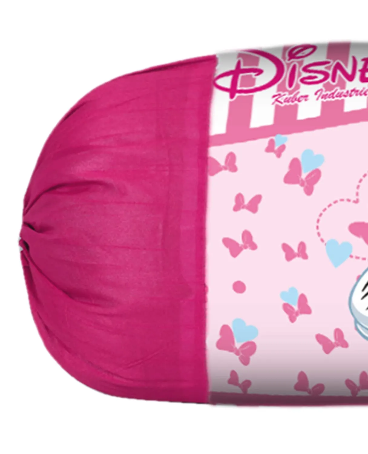 Kuber Industries Disney Minnie Bolster Cover|Polyester Bolster Cover Set|Diwan Round Bolster Pillow Covers|Luxurious Roll Masand Cover|Pack of 4 (Pink)