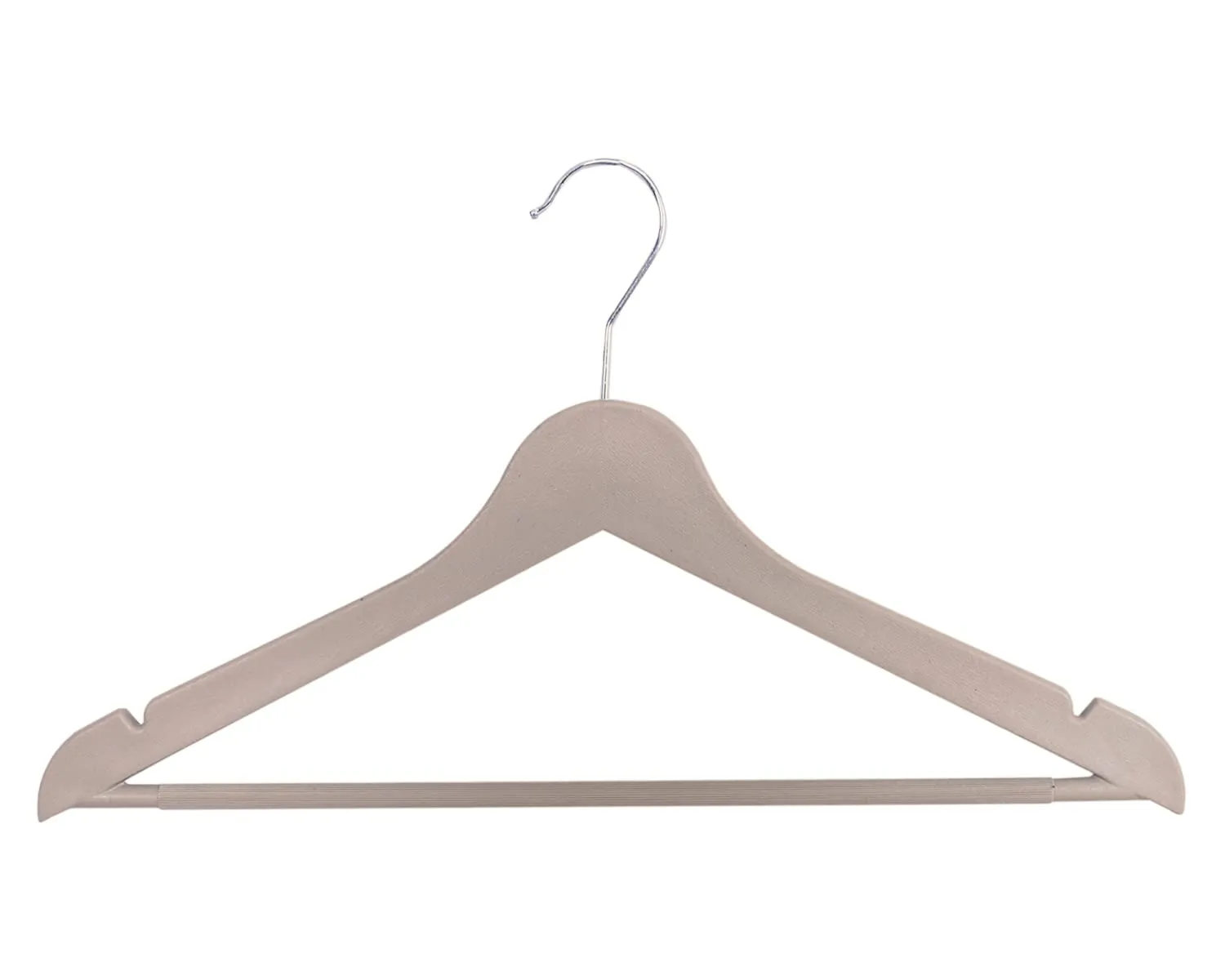 Kuber Industries Hanger|Durable & Lightweight Coat and Clothes Hangers|Notches Wardrobe Organization with 360 Degree Swivel Hook|Pack of 9 (Cream)