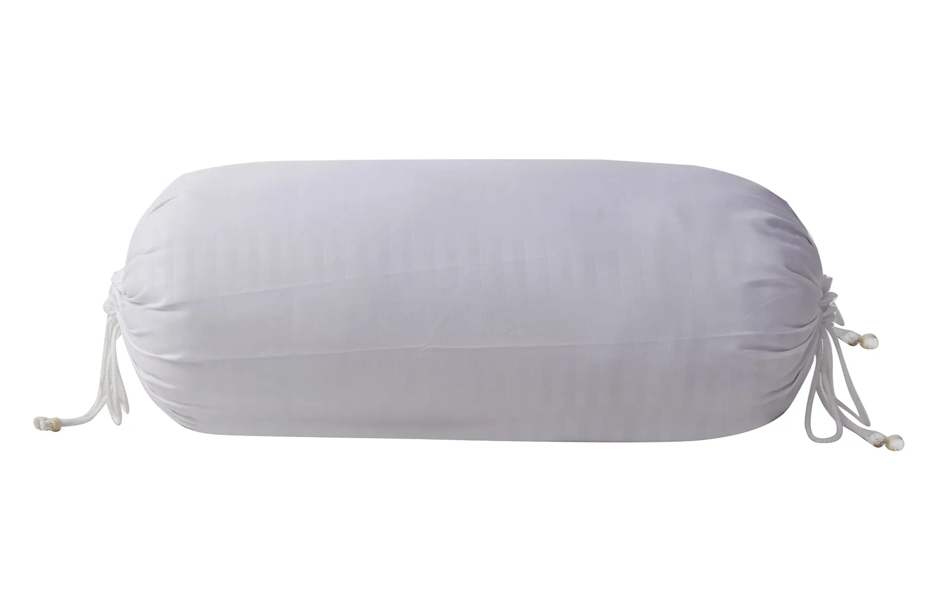 Kuber Industries Linning Design Cotton Bolster Cover- Set of 2, 16"x32" (White)-44KM0165