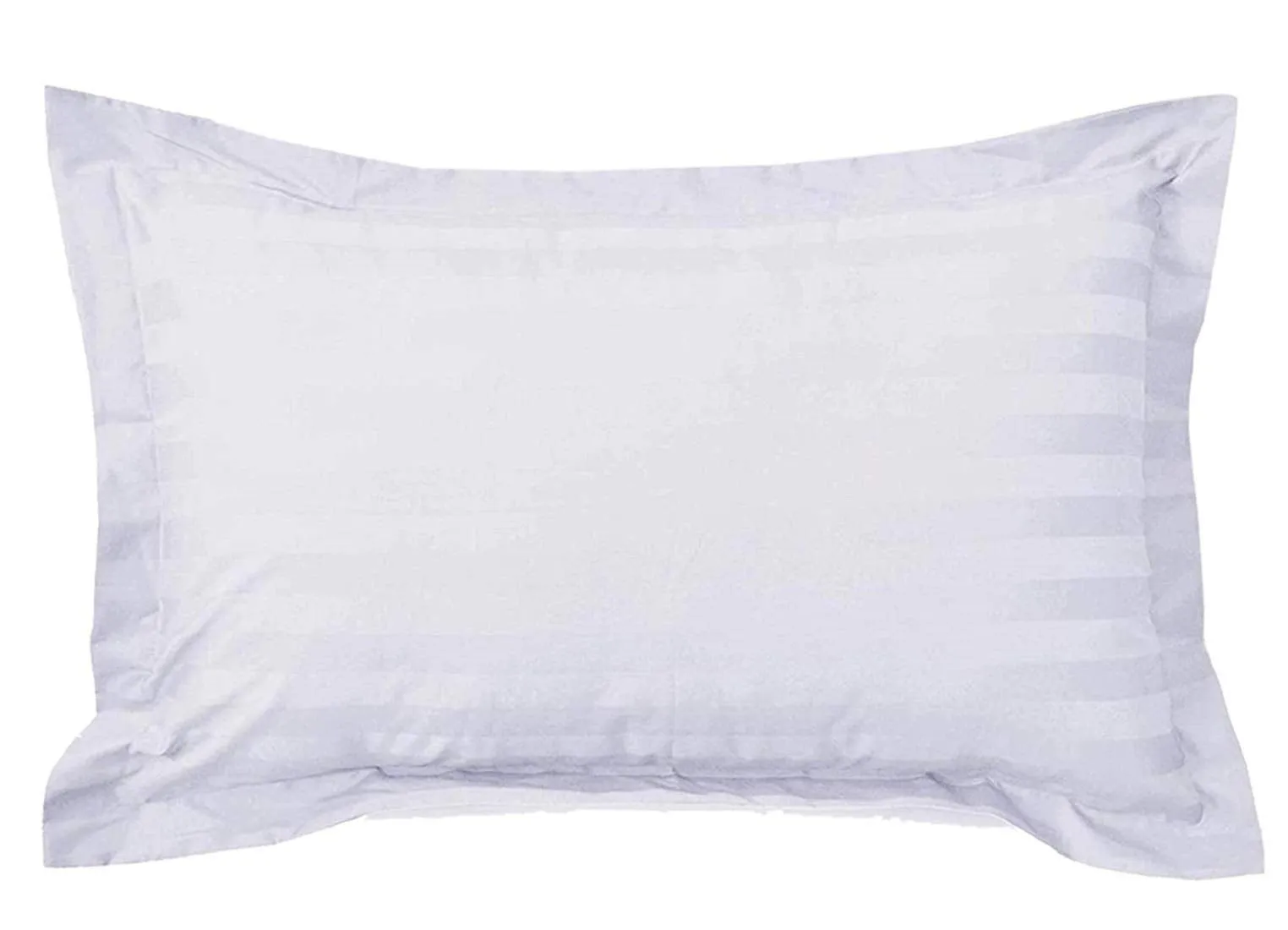 Kuber Industries Luxurious Satin Striped Pillow Cover|Premium Cotton Fabric|Size 67 x 42.5 CM, Pack of 6 (White), 200 TC