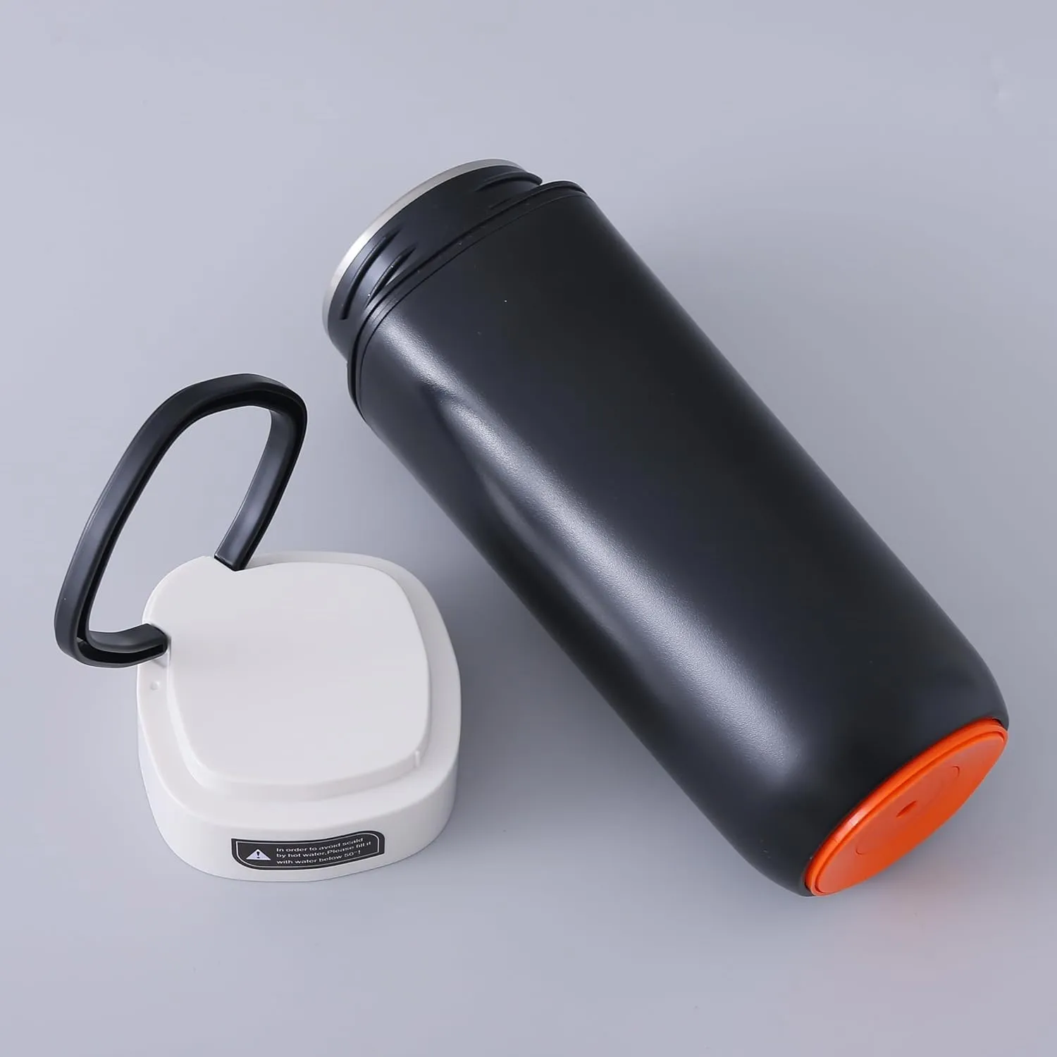 Kuber Industries Pack of 4 Anti-Fall Insulated Coffee Tumbler with Suction Bottom | Leak-Proof Stainless Steel Tumbler | Coffee Tumbler with Lid and Handle | 480 ML | Black