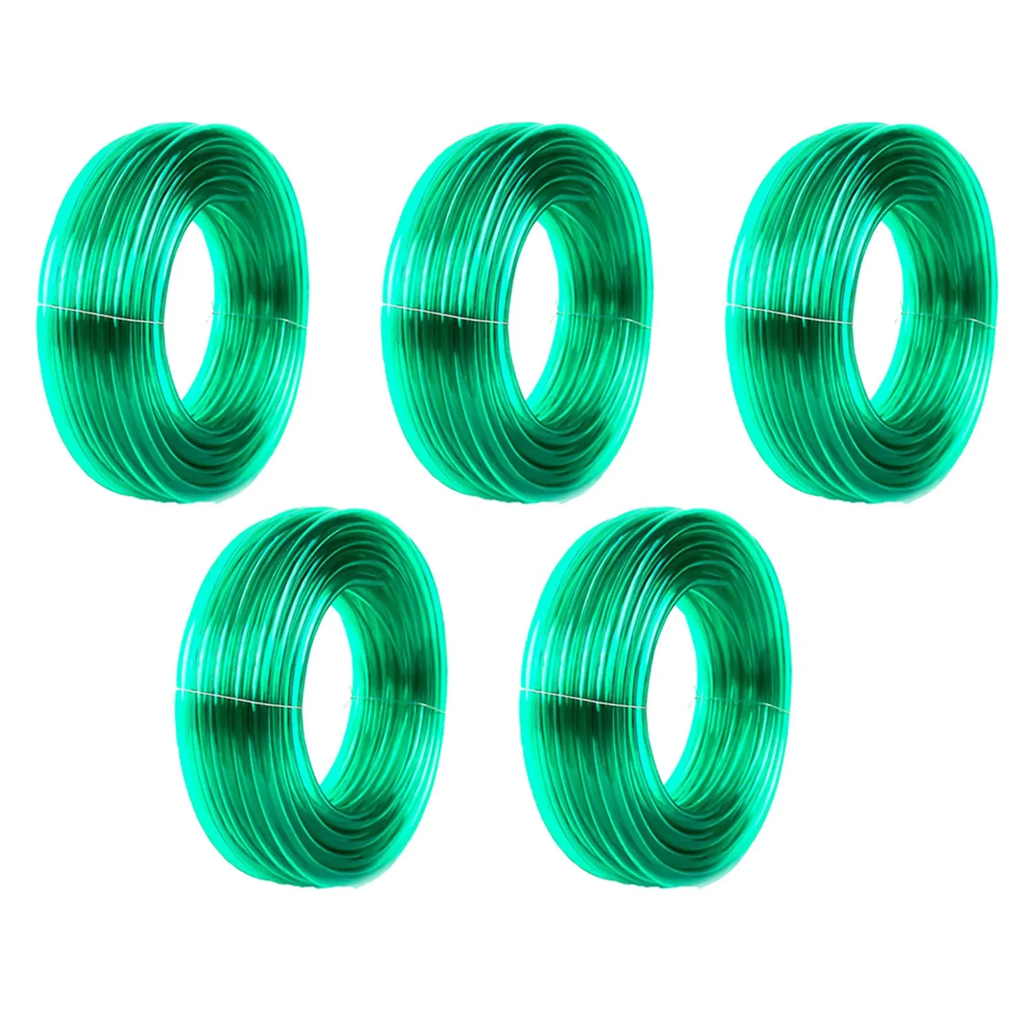 Kuber Industries PVC Water Pipe 15 Meter | Multi-Utility Water Pipe for Garden, Car Cleaning & Pet Cleaning | Durable, Light Weight, & Flexible Hose Pipe for Gardening | Green | (Pack Of 6)