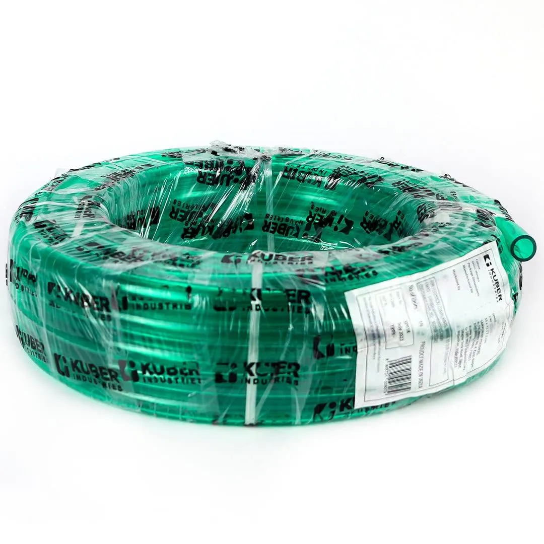 Kuber Industries PVC Water Pipe 15 Meter | Multi-Utility Water Pipe for Garden, Car Cleaning & Pet Cleaning | Durable, Light Weight, & Flexible Hose Pipe for Gardening | Green | (Pack Of 6)