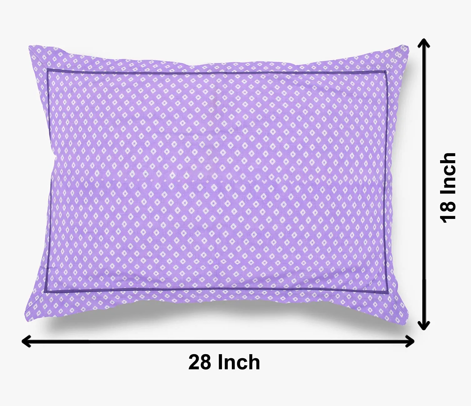 Kuber Industries Rhombus Design Cotton Pillow Covers, 18 x 28 inch, Set of 2 (Purple)
