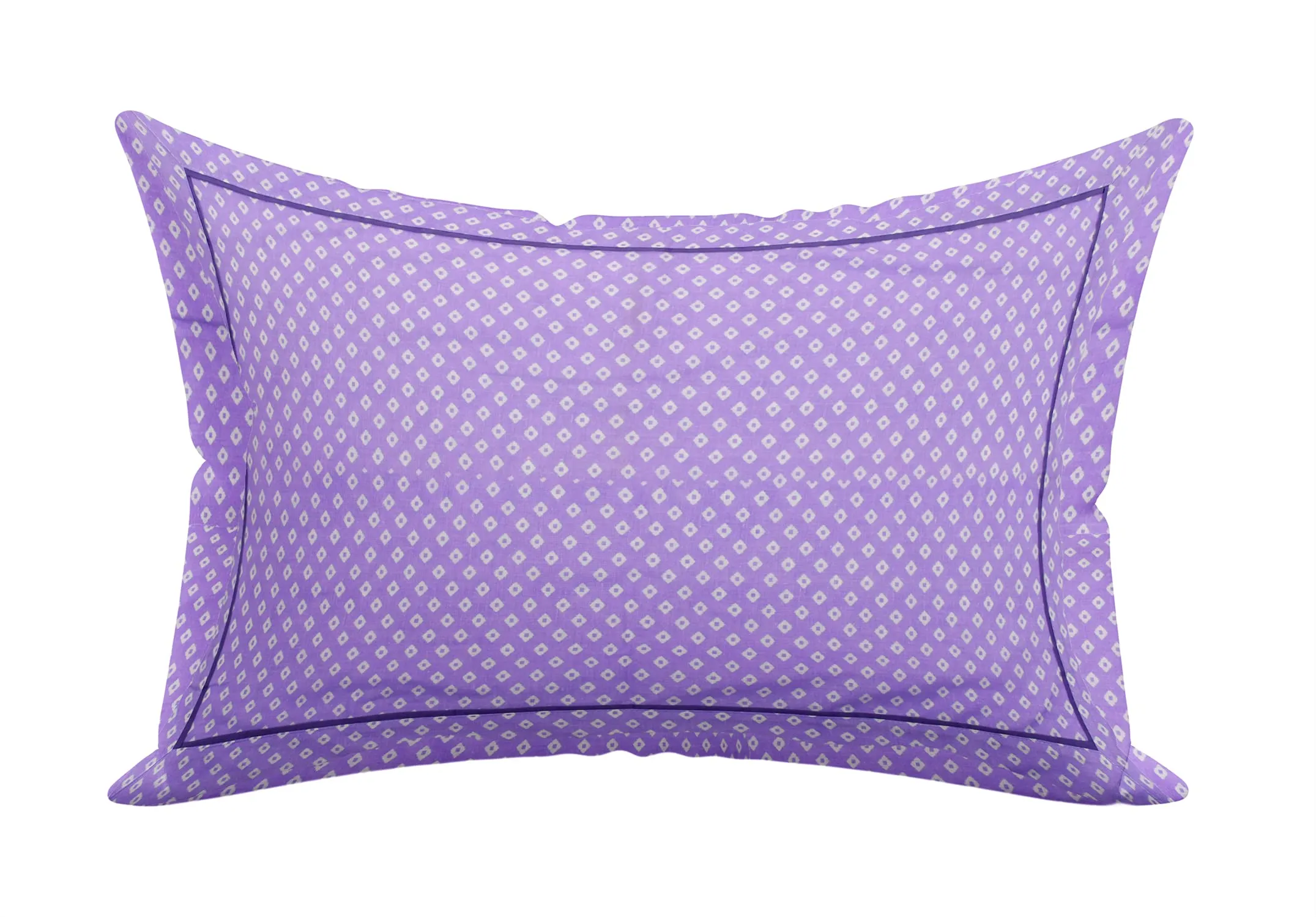 Kuber Industries Rhombus Design Cotton Pillow Covers, 18 x 28 inch, Set of 2 (Purple)