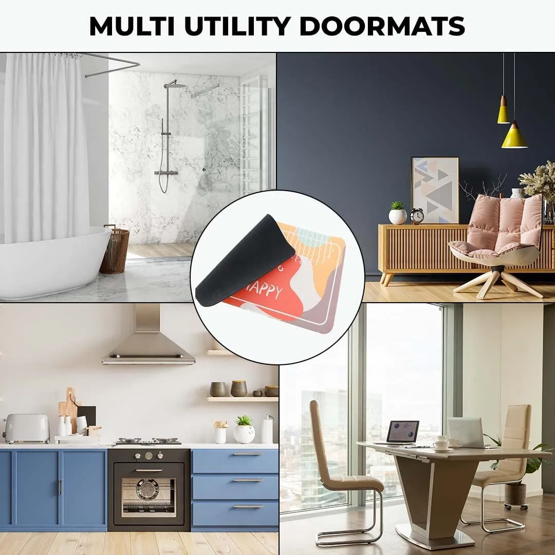 Kuber Industries Stylish Bathroom |Machine Washable & Quick Dry|Anti Skid|Multi-Utility Luxury Floor for Living Room,Bedroom,Entrances|38 x 58 cm|Multicolor, Pack of 5