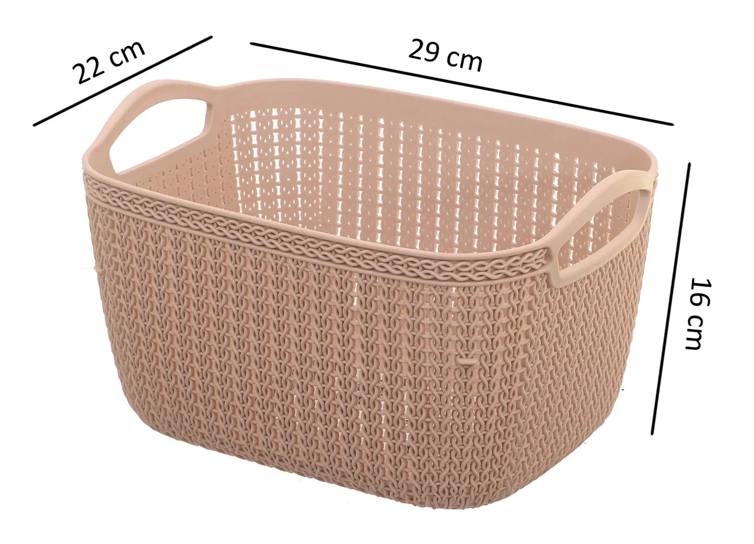 Kuber Industries Unbreakable Plastic Flexible Storage Baskets|Fruit Vegetable Bathroom Stationary Home Basket with Handles|Pack of 2 (Assorted) -CTKTC037844