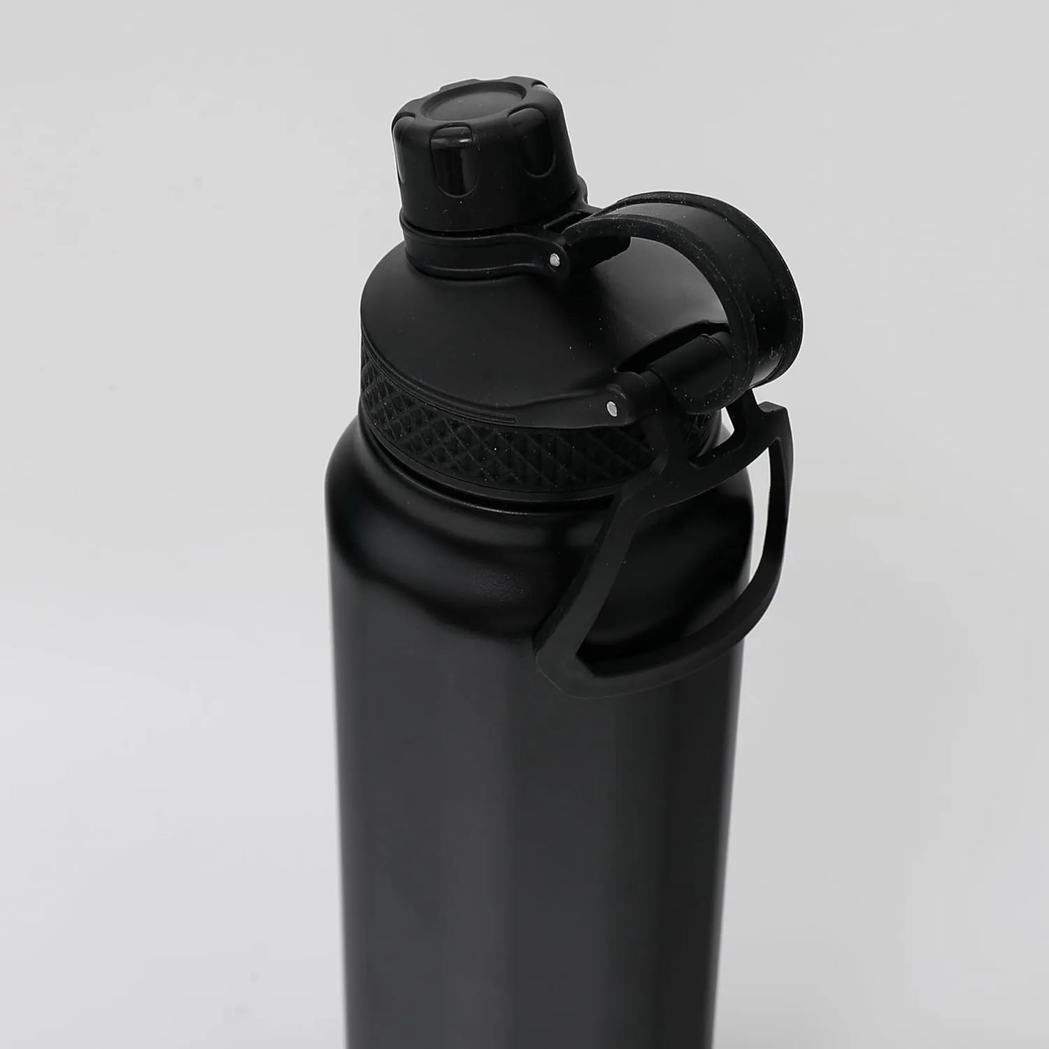 Kuber Industries Water Bottle | Vacuum Insulated Travel Bottle | Hot & Cold Water Bottle | Sipper Bottle for Kids | Thermos Flask for Gym Bottle | MYZ-230801A | 950 ML | Black