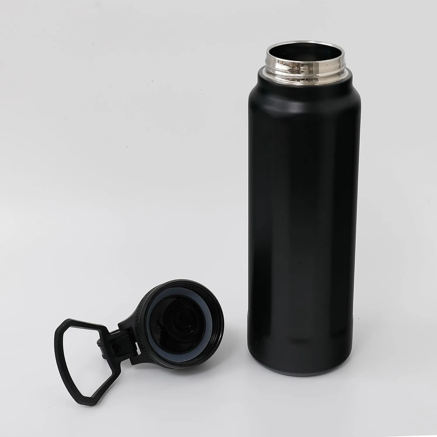 Kuber Industries Water Bottle | Vacuum Insulated Travel Bottle | Hot & Cold Water Bottle | Sipper Bottle for Kids | Thermos Flask for Gym Bottle | MYZ-230801A | 950 ML | Black