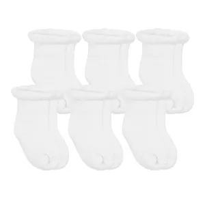 Kushies 6-Pack Terry Newborn Socks
