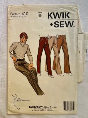 Kwik Sew 410 CUT Men's Wear Size 34