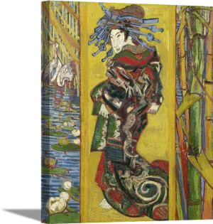 La Courtisane | Vincent Van Gogh Masters Classic Art in Gallery Wrapped Canvas | Various Sizes