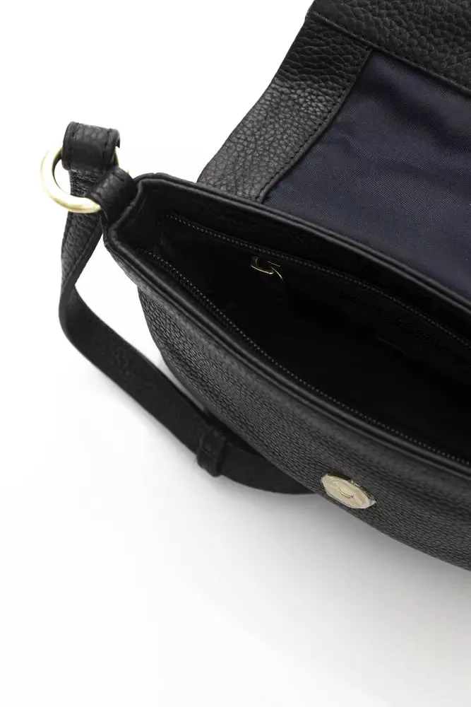 La Martina Black Leather Women Crossbody