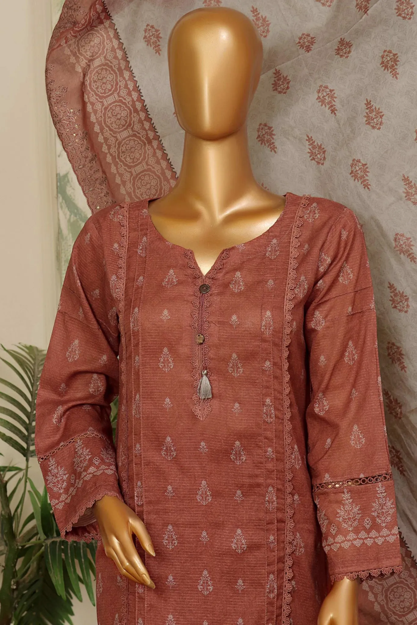 Lacekari Intermix By HZ Stitched 3 Piece Doriya Cotton Lawn Collection'2024-PDL-702