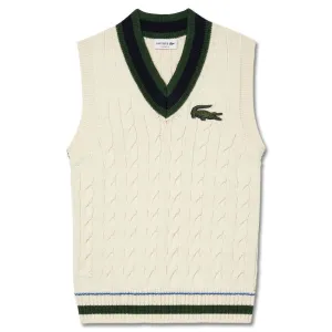 Lacoste Unisex Cable Knit Sweater Golf Vest 2023