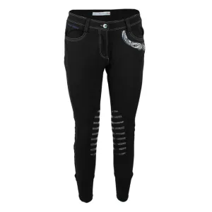 LADIES BREECHES WITH EMBROIDERED POCKET BY ANIMO. MOD. NUEVO Bluish purple
