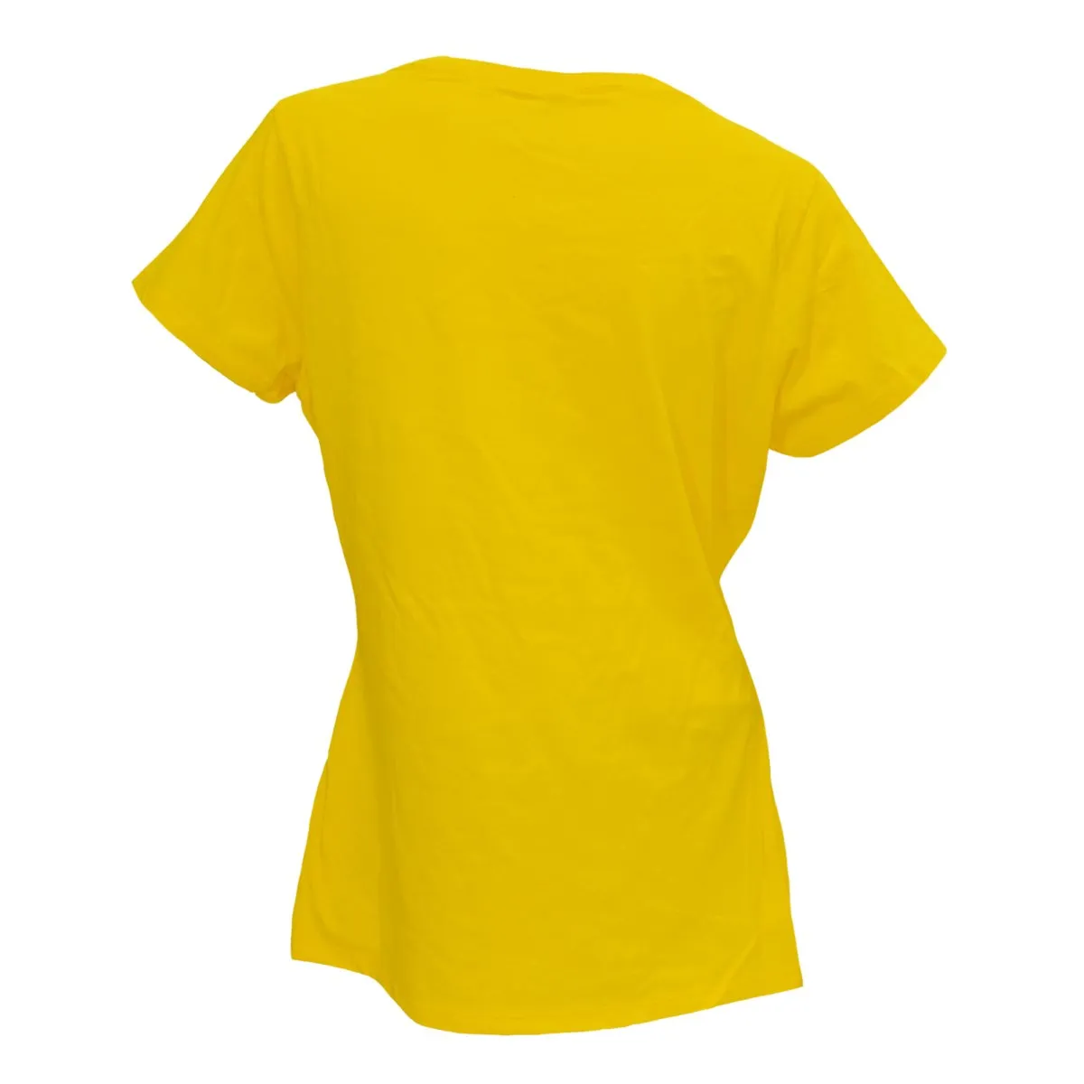 Ladies Mardi Gras Yellow Fleur De Lis And Mask Rhinestone V-Neck Tee-Shirt