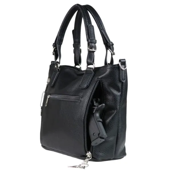 Lady Conceal Ella Braided Lockable Satchel with Crossbody Strap