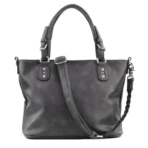 Lady Conceal Ella Braided Lockable Satchel with Crossbody Strap