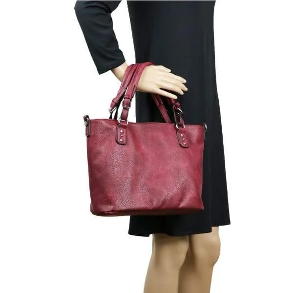 Lady Conceal Ella Braided Lockable Satchel with Crossbody Strap