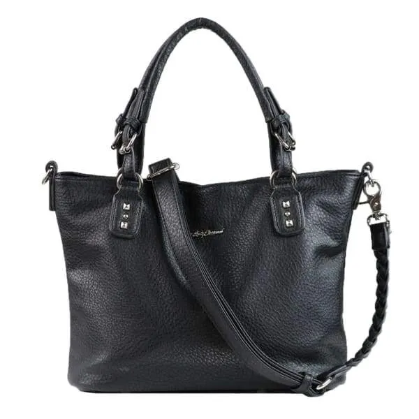 Lady Conceal Ella Braided Lockable Satchel with Crossbody Strap