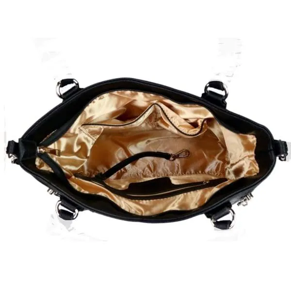 Lady Conceal Ella Braided Lockable Satchel with Crossbody Strap