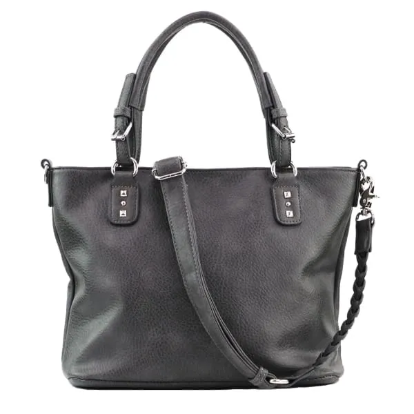 Lady Conceal Ella Braided Lockable Satchel with Crossbody Strap