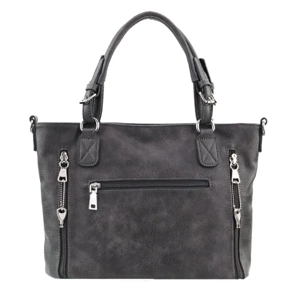 Lady Conceal Ella Braided Lockable Satchel with Crossbody Strap