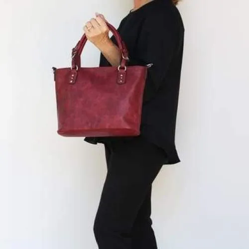 Lady Conceal Ella Braided Lockable Satchel with Crossbody Strap