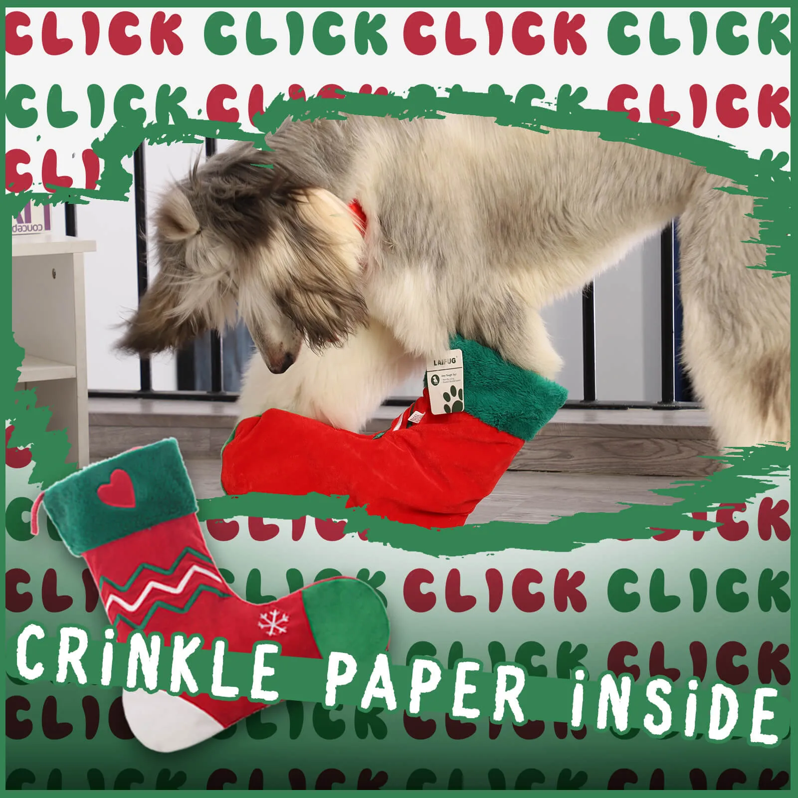 Laifug Christmas Dog Toy, Squeaky Toy